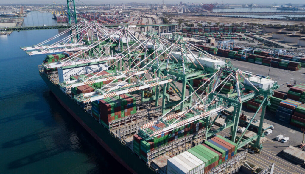Port of Los Angeles Second Highest